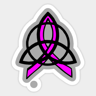 Pink Ribbon Celtic Trinity Knot Sticker